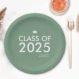 モダンはっきりしたSage Green Gradation Party ペーパープレート