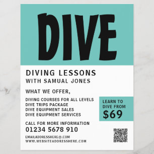 モダンはっきりしたScuba Diving Lesson 広告's チラシ