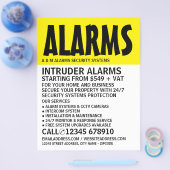 モダンはっきりしたSecurity Alarm Service広告の チラシ (シングル)