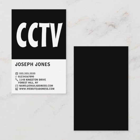モダンはっきりしたSecurity Camera Service 名刺 (正面/裏面)