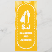 モダンはっきりしたSunshine Yellow Wavy Arch結婚's メニュー (裏面)