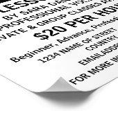 モダンはっきりしたVocalist Lessons広告 ポスター (角)