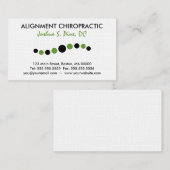 モダンはカイロプラクティックの名刺に点を打ちます 名刺 (正面/裏面)