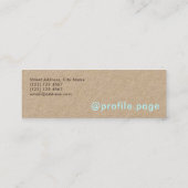 モダンはスタイルの巨大な文字カバーを制作しました スキニー名刺 (裏面)