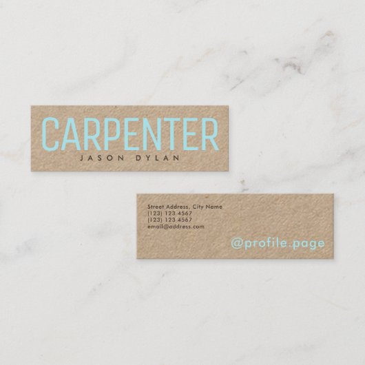 モダンはスタイルの巨大な文字カバーを制作しました スキニー名刺 (正面/裏面)