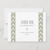 モダンはパターンサンキューカードをタイルを張りました 招待状 (正面)