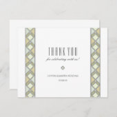 モダンはパターンサンキューカードをタイルを張りました 招待状 (正面/裏面)