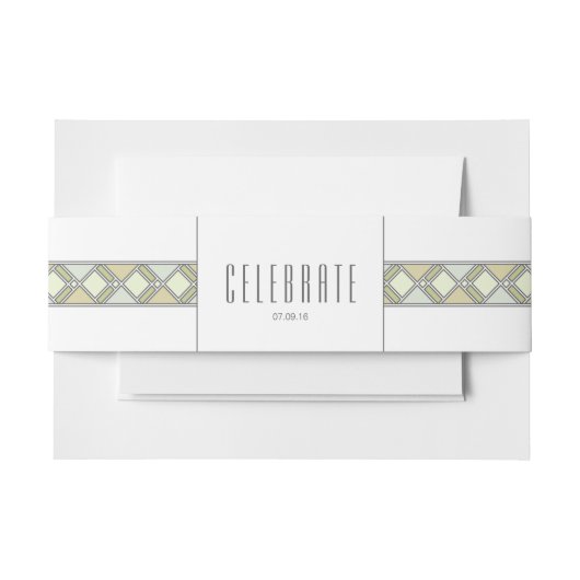 モダンはパターン腹バンドをタイルを張りました 招待状ベリーバンド (正面例)