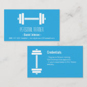 モダンはフィットネスのパーソナルトレーナーの青を重くします 名刺 (正面/裏面)