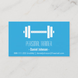 モダンはフィットネスのパーソナルトレーナーの青を重くします 名刺