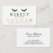 モダンはメーキャップアーティストのロイヤリティの穿孔器を打ちます ロイヤリティカード (正面/裏面)