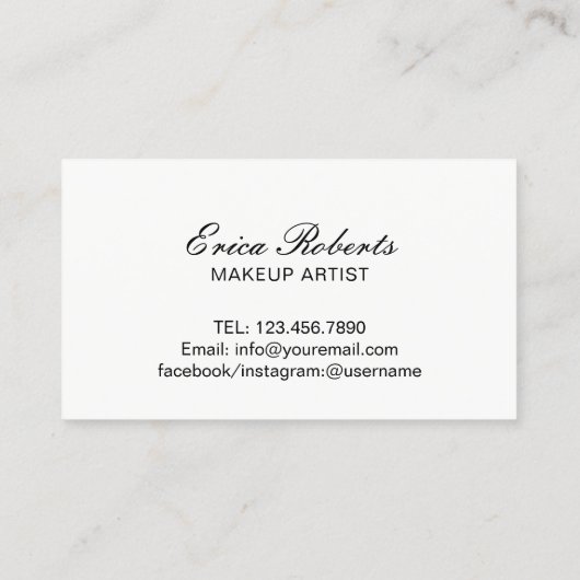 モダンはメーキャップアーティストのロイヤリティの穿孔器を打ちます ロイヤリティカード (裏面)