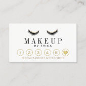 モダンはメーキャップアーティストのロイヤリティの穿孔器を打ちます ロイヤリティカード (正面)