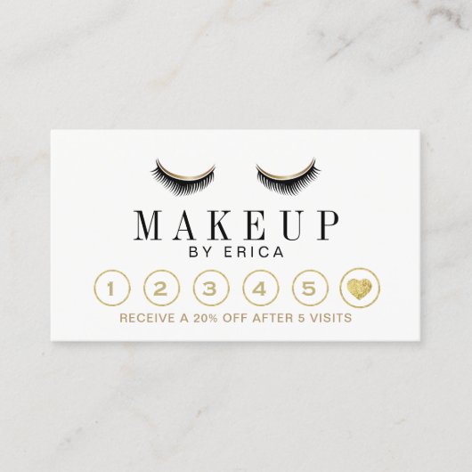 モダンはメーキャップアーティストのロイヤリティの穿孔器を打ちます ロイヤリティカード (正面)