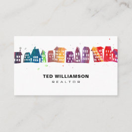 モダンは不動産のプロフェッショナルの不動産仲介業者を収容します 名刺