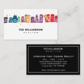 モダンは不動産のプロフェッショナルの不動産仲介業者を収容します 名刺 (正面/裏面)