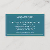 モダンは不動産のプロフェッショナルの不動産仲介業者を収容します 名刺 (裏面)