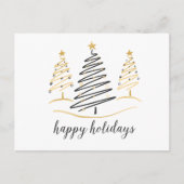 モダンは休日の木を向きます シーズンポストカード (正面)