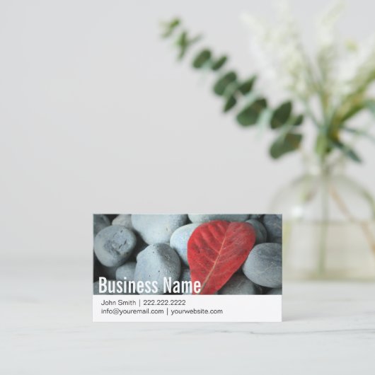 モダンは写真撮影に投石します 名刺 (スタンド正面)