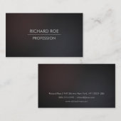 モダンは創造的な専門の名刺を暗くします 名刺 (正面/裏面)