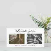 モダンは大学院の写真のコラージュ感謝していしています サンキューカード (スタンド正面)