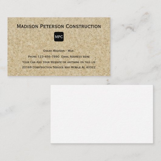 モダンは建築の名刺を設計しました 名刺 (正面/裏面)