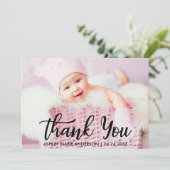 モダンは新生児感謝していしています サンキューカード (スタンド正面)