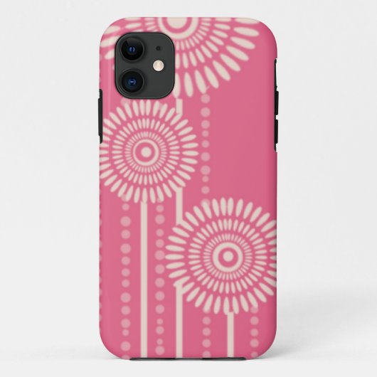 モダンは花に点を打ちます: ピンクやっとそこにIDの穹窖 Case-Mate iPhoneケース (裏面)