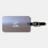 モダンは金属の一見S01のモノグラムにブラシをかけました ラゲッジタグ (正面横)