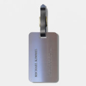 モダンは金属の一見S01のモノグラムにブラシをかけました ラゲッジタグ (裏面縦)