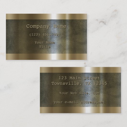 モダンは金属金ゴールドをエッチングしました 名刺 (正面/裏面)