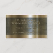 モダンは金属金ゴールドをエッチングしました 名刺 (裏面)