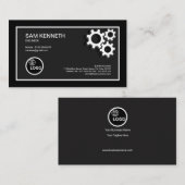 モダンは3つのギアエンジニアを縁どります 名刺 (正面/裏面)