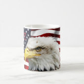 モダンは7月第4米国米国アメリカのワシに印を付けます コーヒーマグカップ (中央)