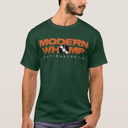 モダンは-緑のティーに圧勝します Tシャツ (正面)