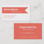 モダンはEmberglow及び白のデザイン2のカードを着色します 名刺 (正面/裏面)