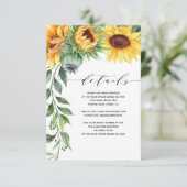 モダンひまわり水結婚色の詳細 エンクロージャーカード (スタンド正面)