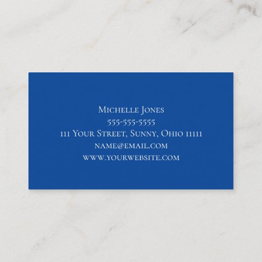 モダンひまエレガントわり青の植物学 名刺 (裏面)