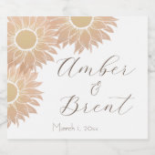 モダンひま結婚カスタムのきらめくワインラボ スパークリングワインラベル (シングルラベル)