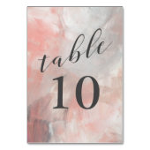 モダンほこりっぽいサンゴ抽象芸術ブラッシュストス結婚ローク テーブルナンバー (裏面)