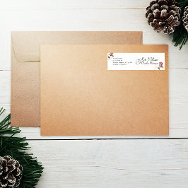 モダンほこりっぽいバラサマー結婚赤面ラベル ラベル