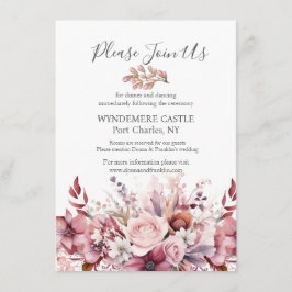 モダンほこりっぽいバラピ結婚ンク エンクロージャーカード