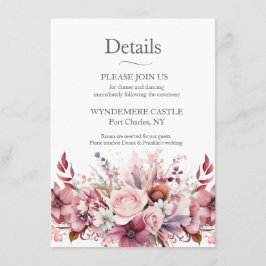 モダンほこりっぽいバラピ結婚ンク エンクロージャーカード