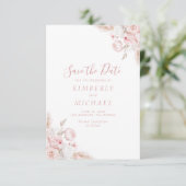 モダンほこりっぽいバラ結婚フローラ セーブザデート (スタンド正面)