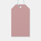 モダンほこりっぽいピンクの洗礼を交える ギフトタグ (裏面)