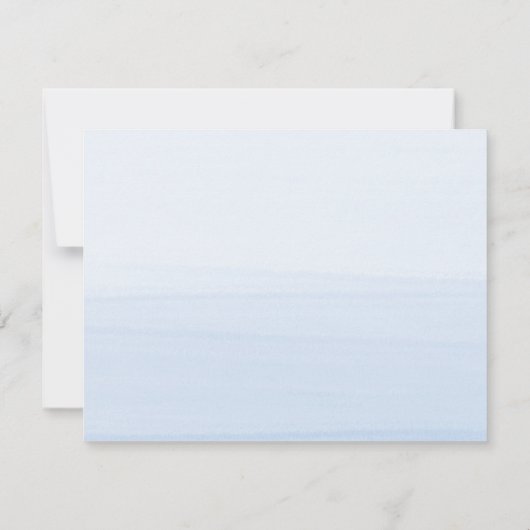 モダンほこりっぽい青い水の色のグラデーションノートカード ノートカード (裏面)