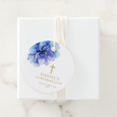 モダンほこりっぽい青い水の色フローラ確認 フェイバータグ (インサイチュ)