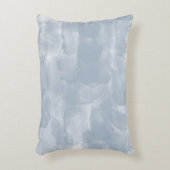 モダンほこりっぽい青い水色のブラシストローク アクセントクッション (正面(垂直))