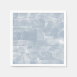 モダンほこりっぽい青い水色のブラシストローク スタンダードカクテルナプキン