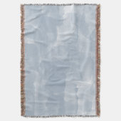 モダンほこりっぽい青い水色のブラシストローク スローブランケット (正面縦)